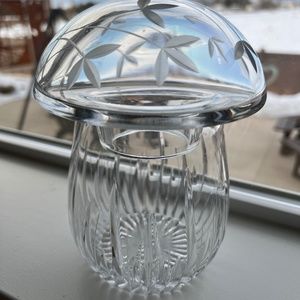 Zawiercie Collectible Crystal Mushroom Shaped Jar